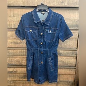 Denim romper